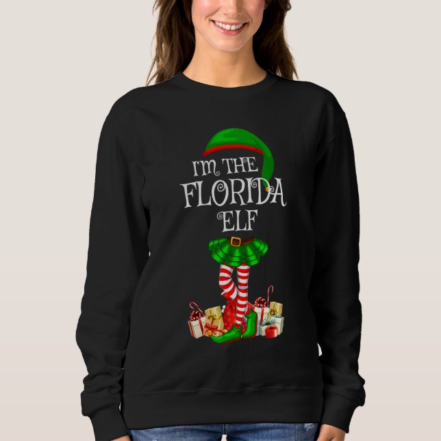 Matching Family Group Ich bin die Florida Elf Chri Sweatshirt (Vorderseite)