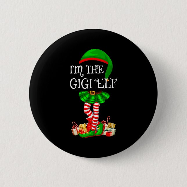 Matching Family Group I'm The Gigi Elf Christmas  Button (Vorderseite)
