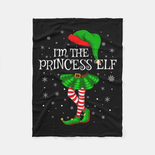Matching Family Group I'm The Princess Elf Christm Fleecedecke (Vorderseite)