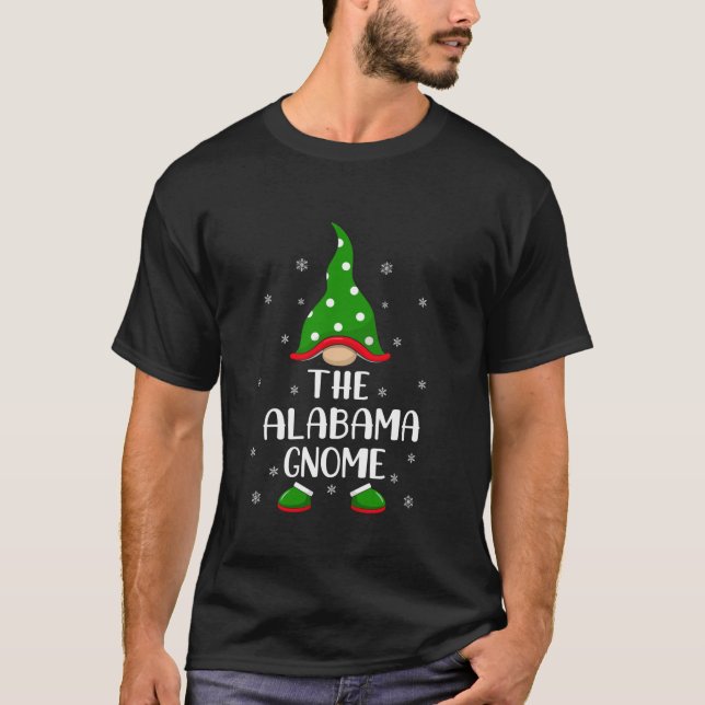 Matching Family Group The Alabama Gnome Christmas  T-Shirt (Vorderseite)