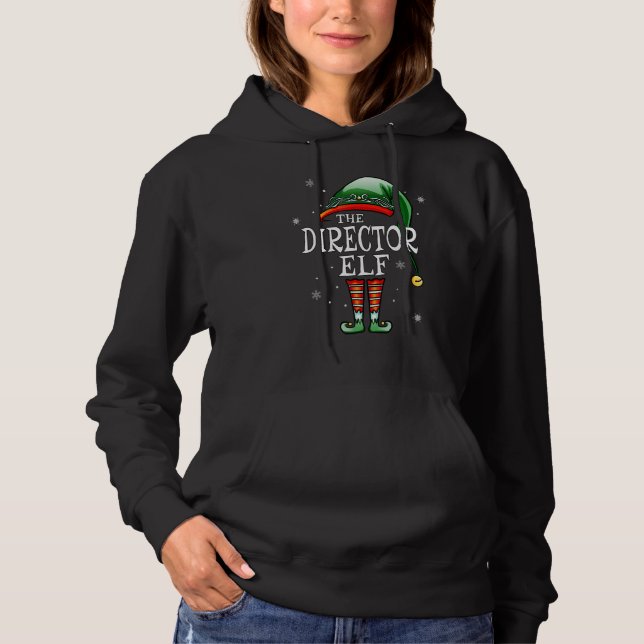 Matching Family Ich bin der Direktor Elf Weihnacht Hoodie (Vorderseite)