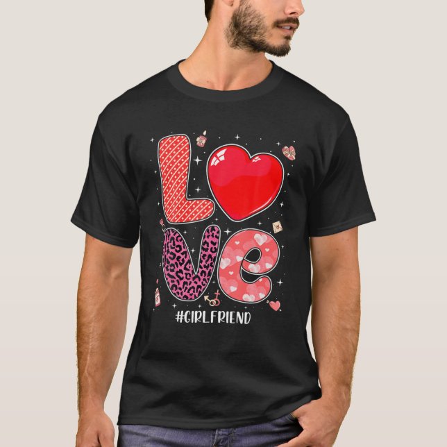 Matching Family Liebe Girlfriend Funny Heart Coupl T-Shirt (Vorderseite)