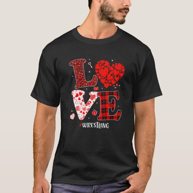 Matching Family Liebe Wrestling Herzstück Funny Va T-Shirt (Vorderseite)