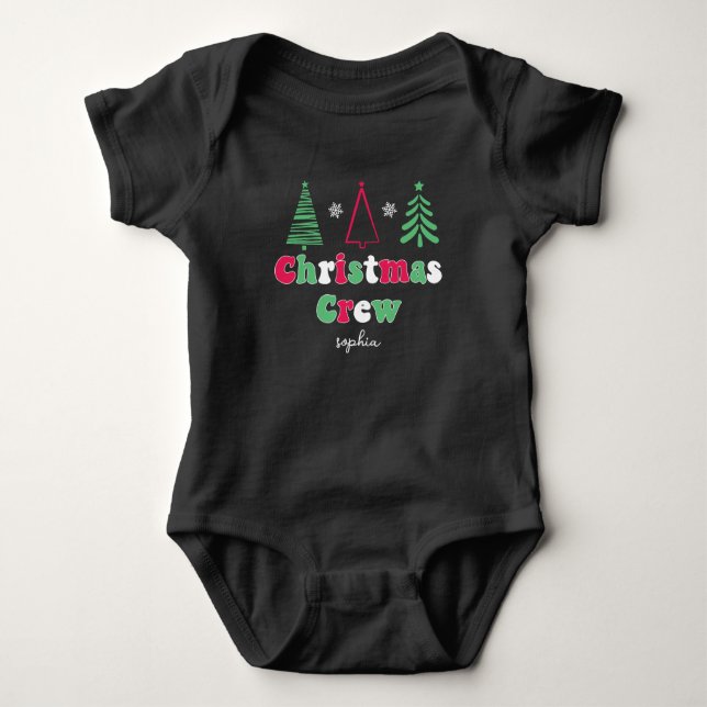 Matching Family Pajamas Baby Weihnachten Baby Strampler (Vorderseite)
