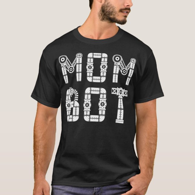 Matching Family Robot Mutter Mama Bot T-Shirt (Vorderseite)
