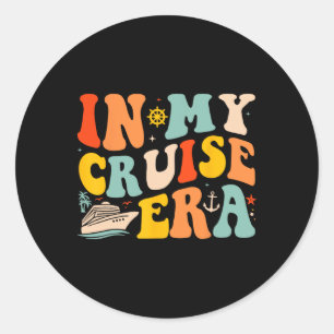 Matching Family Summer Vacation Groovy in My Cruis Runder Aufkleber