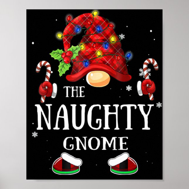 Matching Family The Naughty Gnome Christmas Group  Poster (Vorne)