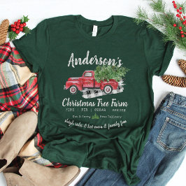 Matching Family Vintage Weihnachtsbaum Truck Green T-Shirt