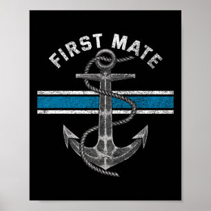 Matching First Mate Sailing Set Bootsführer Poster