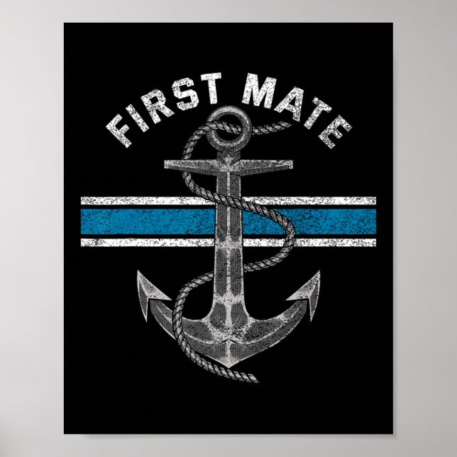 Matching First Mate Sailing Set Bootsführer Poster (Vorne)