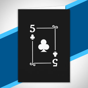 Matching Five Clubs Suit Playing Cards Modern 5 Karte