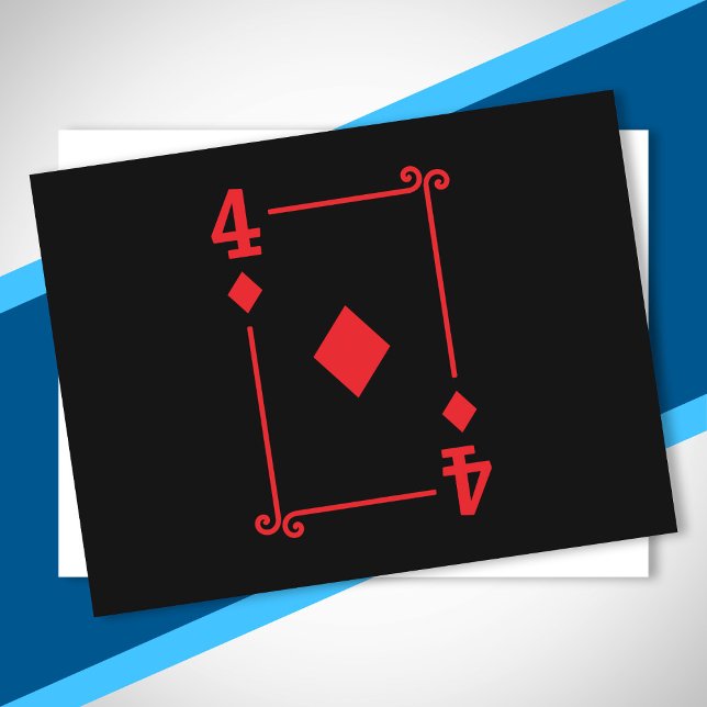 Matching Four Diamonds Anzug Playing Cards Modern  Postkarte (Von Creator hochgeladen)