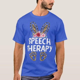 Matching Funny Leopard Print Bunny Speech Therapie T-Shirt