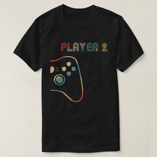Matching Gamer Couple Player 1 Spieler 2 T-Shirt (Design vorne)