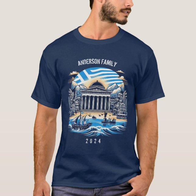 Matching-Gruppe für benutzerdefinierte Griechenlan T-Shirt (Vorderseite)