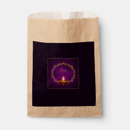 Matching Happy Diwali Lila Geschenktütchen