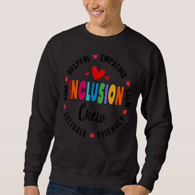 Matching Inclusion Crew Special Bildung Teacher Sweatshirt (Vorderseite)