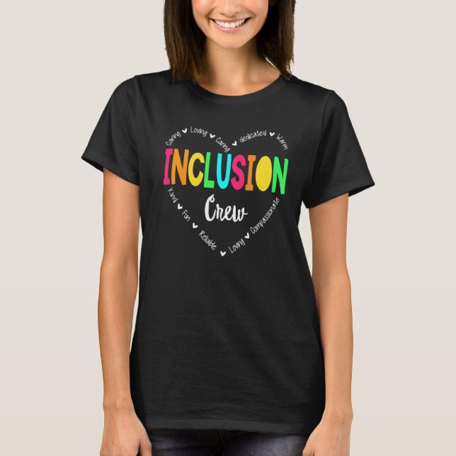 Matching Inclusion Crew Special Bildung Teacher T-Shirt (Vorderseite)