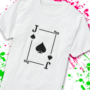 Matching Jack Spades Anzug Spielkarten Moderne T-Shirt