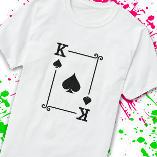 Matching King Spades Anzug Playing Cards Moderne T-Shirt
