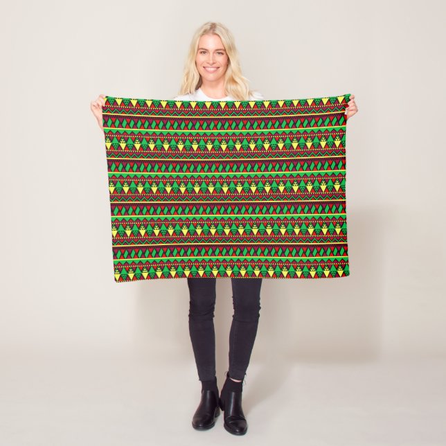 Matching Kwanzaa Yellow Black Green Small Fleecedecke (Beispiel)