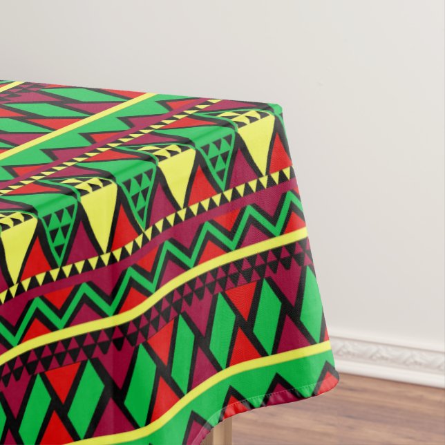 Matching Kwanzaa Yellow Red Black Green Large Tischdecke (Beispiel)