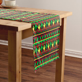 Matching Kwanzaa Yellow Red Black Green Mittelgroßer Tischläufer