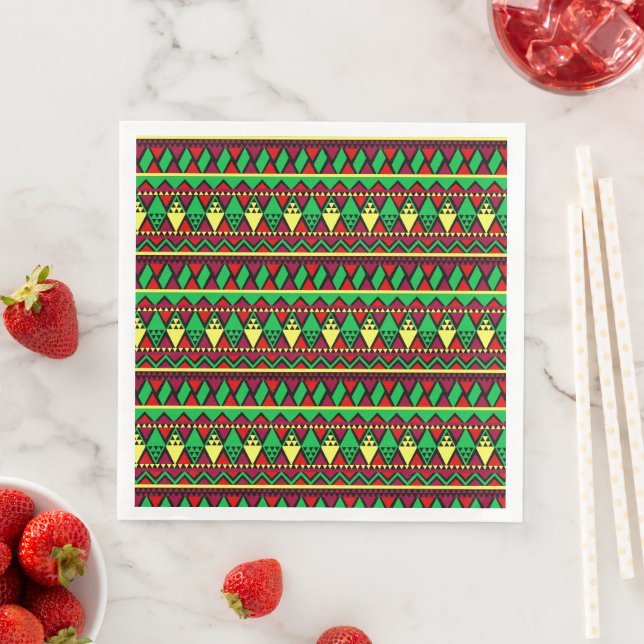 Matching Kwanzaa Yellow Red Black Green Serviette (Beispiel)