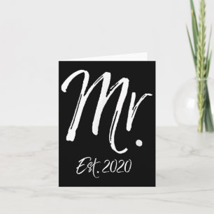 Matching Mr. & Mrs. Est. 2020 Hochzeitsgeschen Karte