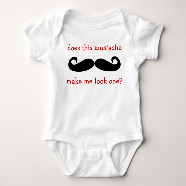 Matching Mustache - 1-jähriger T - Shirt (Vorderseite)