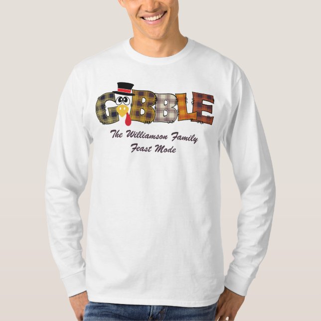 Matching Name Erntedank Couple Turkey Gobble B T-Shirt (Vorderseite)