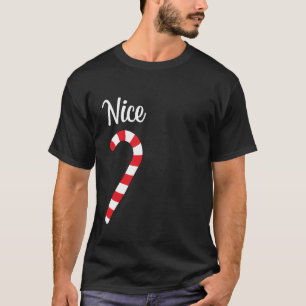 Matching Naughty und Nice Paares Weihnachten Pajam T-Shirt