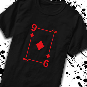 Matching Nine Diamonds Anzug Playing Cards Modern  T-Shirt