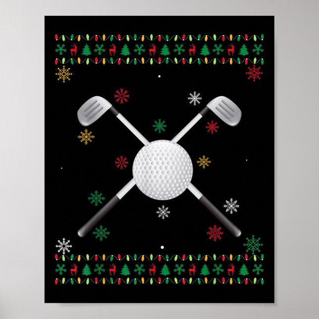 Matching Outfits For Holiday Party Golf Ugly Chris Poster (Vorne)