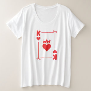 Matching Paare Halloween Kostüm König der Herzen Große Größe T-Shirt