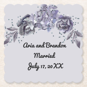 Matching Paper Untersetzer für Hochzeiten in Slate