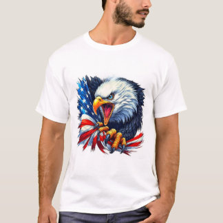 Matching Patriotic Eagle T - Shirt - Bold American