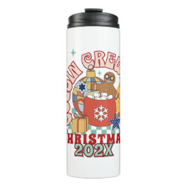 Matching Retro Cousin Crew Weihnachtskinder Thermosbecher