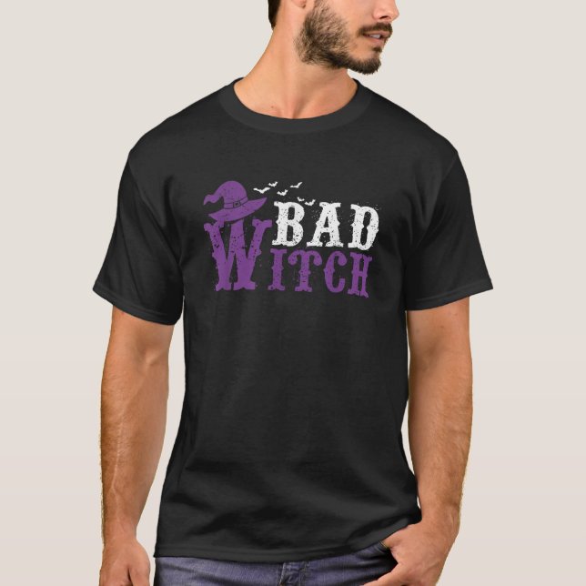 Matching Set Funny Good Bad Witch Kostüm Shirt Gi (Vorderseite)