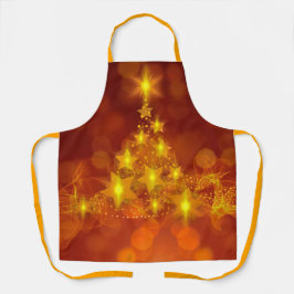 Matching Set Gold Stars Weihnachtsbaum Schürze