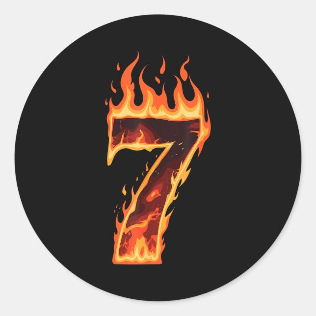 Matching Six Seven Flaming Ice Funny Meme 67 Coupl Runder Aufkleber (Vorderseite)