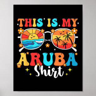 Matching Summer Family Vacation Beach Tour Aruba Poster