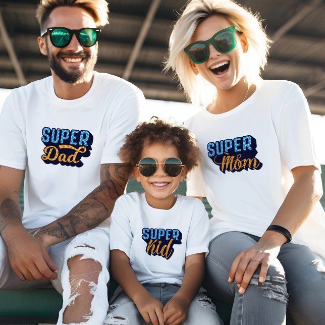 Matching Super Mama & Super Kid Sidekick Mutter Ki Tri-Blend Shirt (Matching Super Dad, Super Mom & Super Kid Sidekick Family T-Shirt)