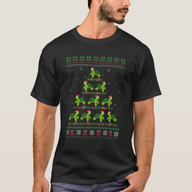 Matching Ugly Christmas Ornament Decor Xmas Sea Tu T-Shirt (Vorderseite)