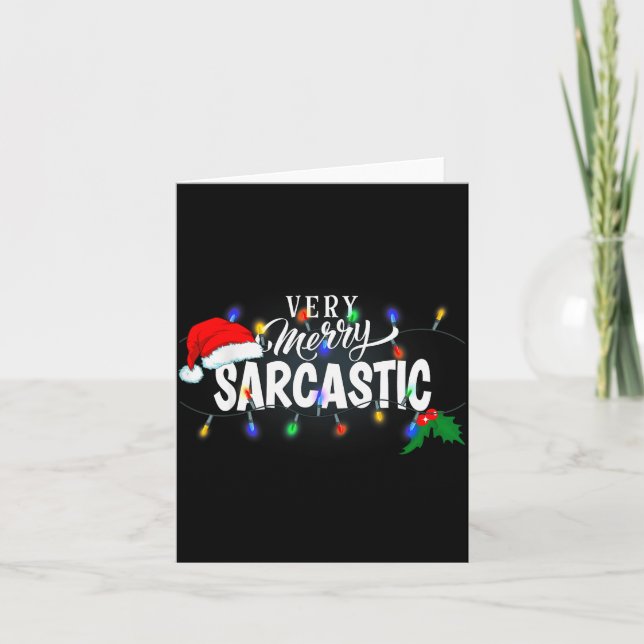 Matching Very Merry Sarcastic Christmas  Karte (Vorderseite)