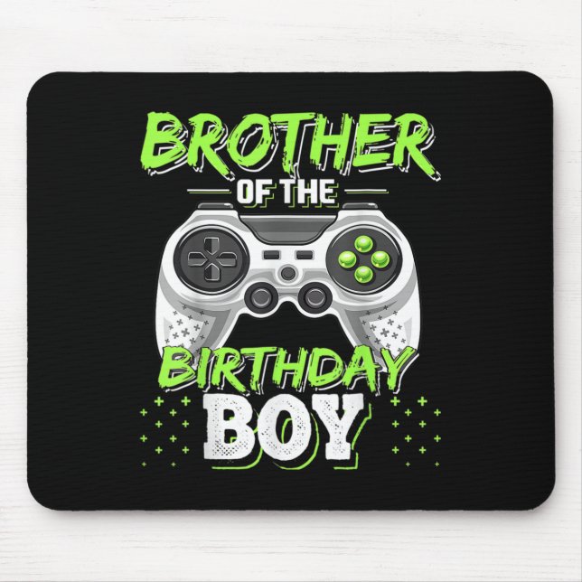 Matching Video Game Geburtstag Bruder der Geburt Mousepad (Vorne)