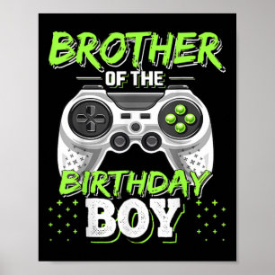 Matching Video Game Geburtstag Bruder der Geburt Poster