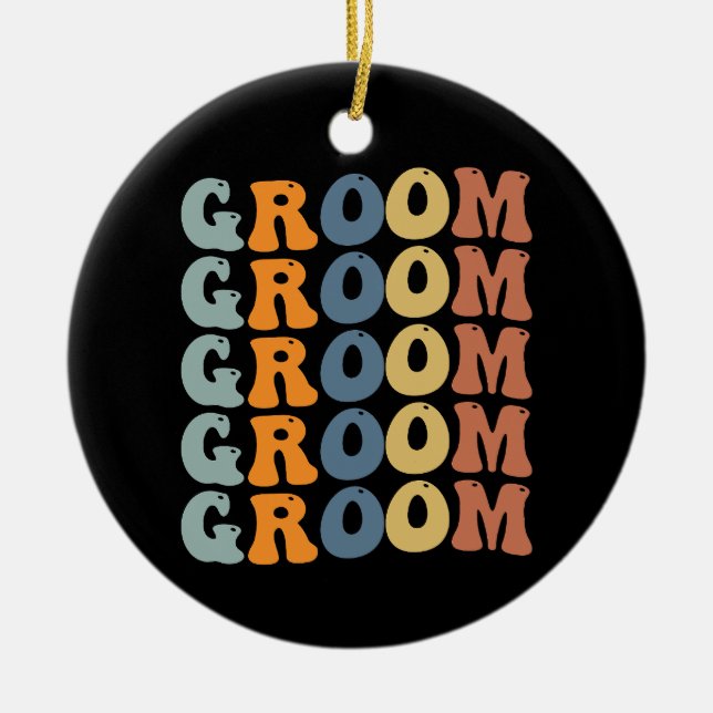 Matching - Vorbereitung für Braut und Hochzeitsgar Keramik Ornament (Vorne)