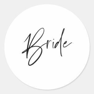 Matching Vorbereitung für die Hochzeitsbride und G Runder Aufkleber