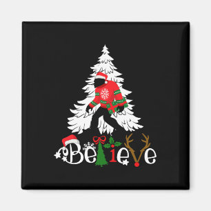 Matching Weihnachten Pajamas Familie Bigfoot glaub Magnet